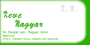 keve magyar business card